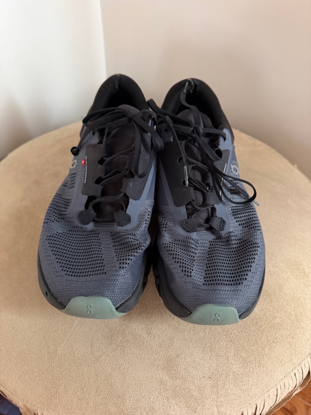 On Running Men's Running Shoes - Gray with Black and Sage Accents